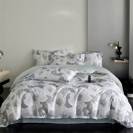 91家纺网 家纺一手货源 找家纺 （总）优贝 2025新款100%兰精天丝60S数码印花天丝四件套