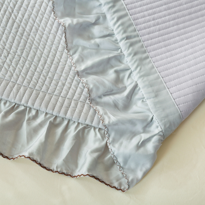 91家纺网 家纺一手货源 找家纺 OL家纺2025新款天丝床盖三件套系列-蒲公英 玛瑙灰