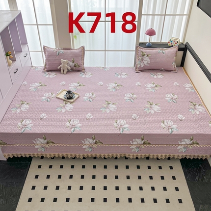 手艺人家纺 2025新款带花纯棉绗缝榻榻米大炕盖榻榻米炕垫防滑炕垫榻榻米垫床盖榻榻米炕盖炕垫（K700-K723） K718