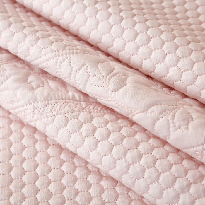 91家纺网 家纺一手货源 找家纺 OL家纺2025新款天丝床盖三件套系列-牡丹 肉桂粉