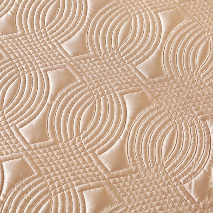 91家纺网 家纺一手货源 找家纺 OL家纺2025新款冰丝绸夏被床盖款三件套 粉橘色