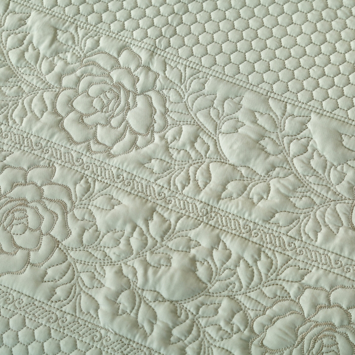 91家纺网 家纺一手货源 找家纺 OL家纺2025新款天丝床盖三件套系列-牡丹 沙滩灰