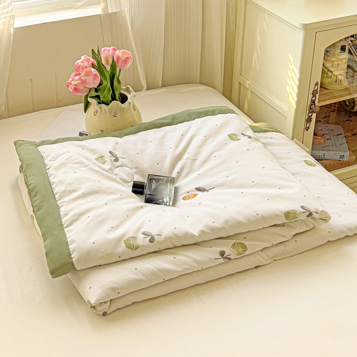 91家纺网 家纺一手货源 找家纺 佳轩家纺 2025新款针织双层纱夏被四件套夏凉被 彩色玫瑰