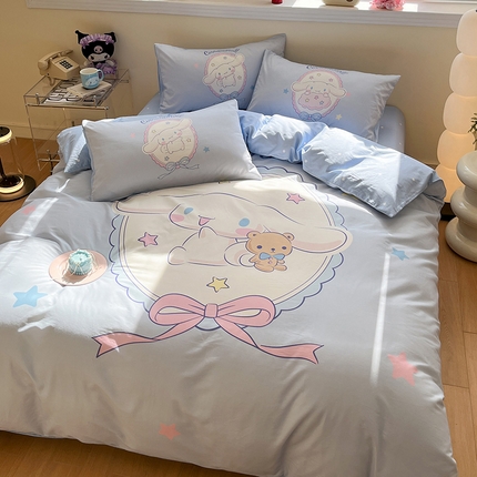 蓝邻家纺 2025新款全棉大版三丽鸥四件套系列 大耳狗