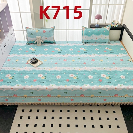 手艺人家纺 2025新款带花纯棉绗缝榻榻米大炕盖榻榻米炕垫防滑炕垫榻榻米垫床盖榻榻米炕盖炕垫（K700-K723） K715