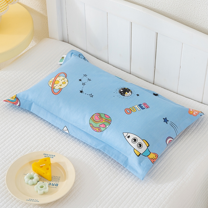 91家纺网 家纺一手货源 找家纺 良佐生活 2025新款A类高支高密全棉压线儿童枕套纯棉学生枕头套 星球大战