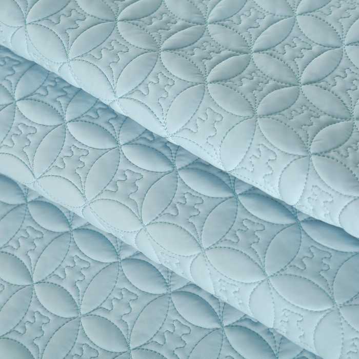 91家纺网 家纺一手货源 找家纺 OL家纺2025新款凉感丝夏被床盖款三件套 天空蓝