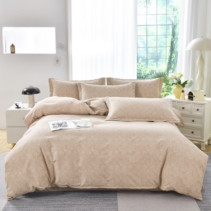 91家纺网 家纺一手货源 找家纺 （总）磨毛世家家纺 2025新款柔软舒适铂金加厚四件套