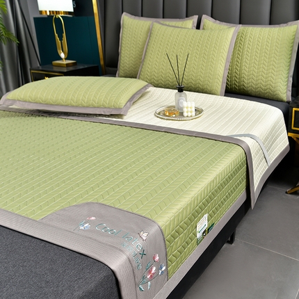 小牛席业 2025新款凉感乳胶席系列凉席藤席冰藤席冰丝席草席竹席乳胶席凉感豆豆席 凉感乳胶席（果绿）