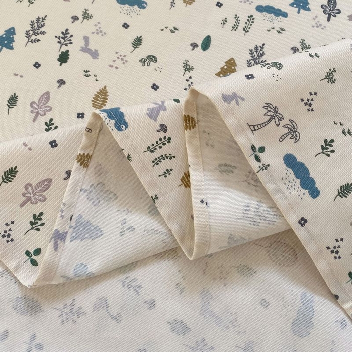 91家纺网 家纺一手货源 找家纺 ME/ERA HOME寐时代 2025新款全棉老粗布床单款三件套 全棉卡通-丛林