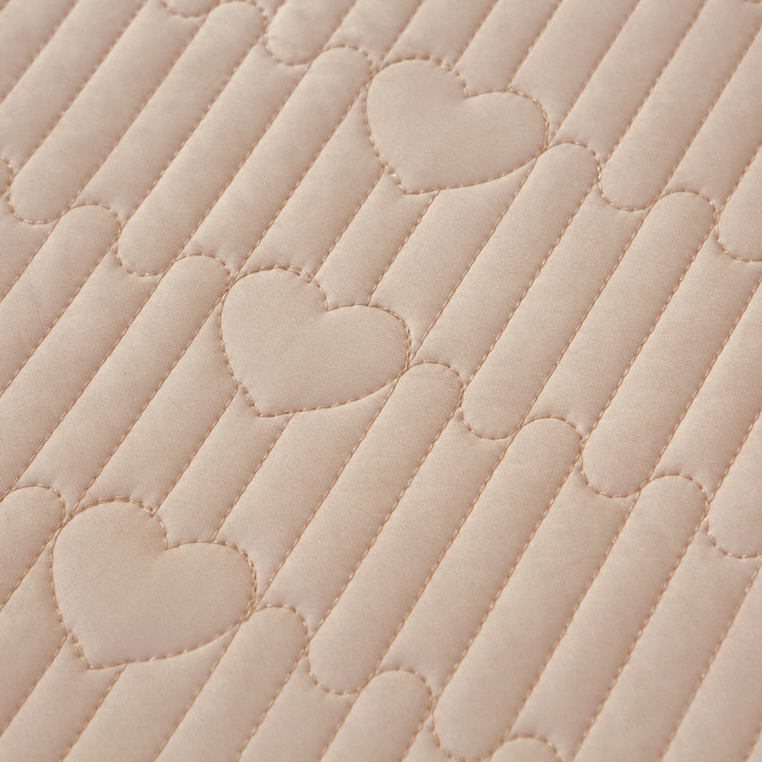 91家纺网 家纺一手货源 找家纺 OL家纺2025新款玉锦缎纯色床盖三件套-薰衣草 香槟色