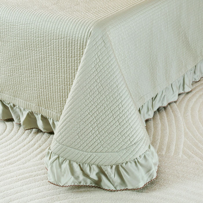 91家纺网 家纺一手货源 找家纺 OL家纺2025新款天丝床盖三件套系列-蒲公英 沙滩灰