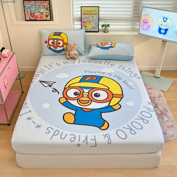 91家纺网 家纺一手货源 找家纺 （总）金爱家 2025新款全棉大版单品波乐乐床笠