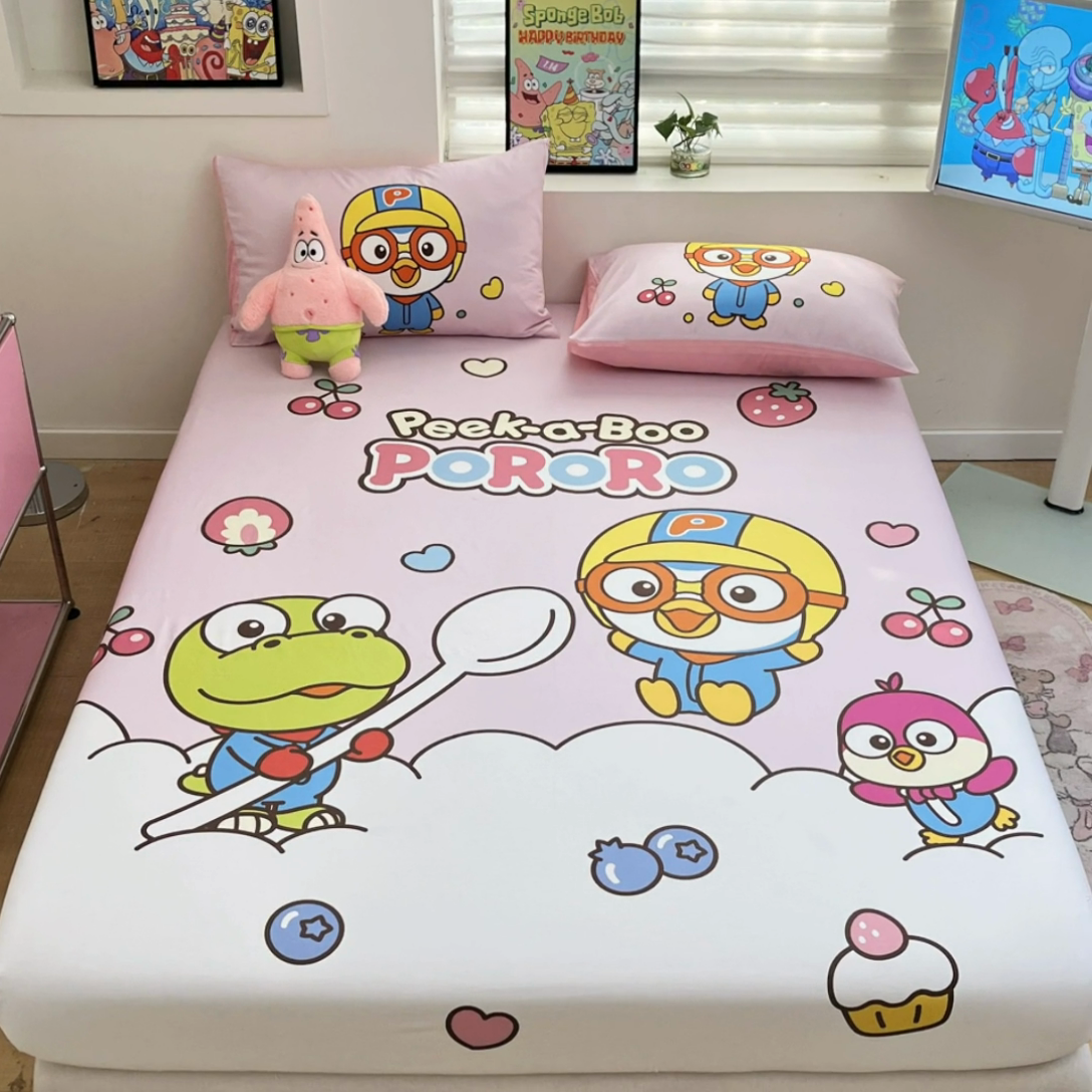 91家纺网 家纺一手货源 找家纺 金爱家 2025新款全棉大版单品波乐乐床笠 棉单品波乐乐-水果派对