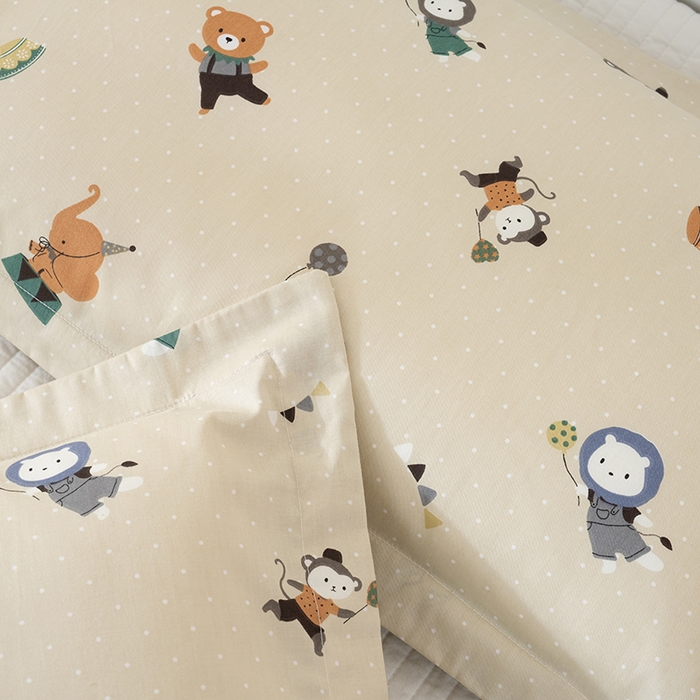 91家纺网 家纺一手货源 找家纺 良佐生活 2025新款A类高支高密全棉压线儿童枕套纯棉学生枕头套 贝塔-黄