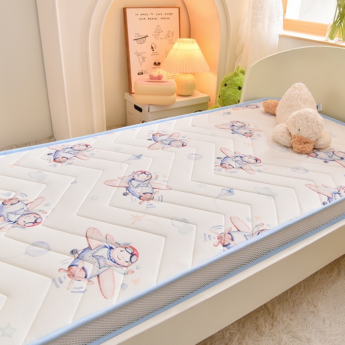 91家纺网 家纺一手货源 找家纺 嗨生活  2025年加厚针织棉乳胶床垫 幼儿园床垫 床褥 儿童床垫 立体款 太空旅行