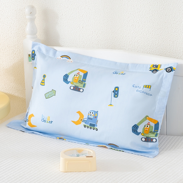 91家纺网 家纺一手货源 找家纺 良佐生活 2025新款A类高支高密全棉压线儿童枕套纯棉学生枕头套 变形计