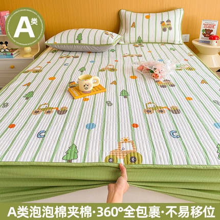 91家纺网 家纺一手货源 找家纺 （总）恬澳家纺 2025新款A类泡泡棉夹棉印花床笠场景二