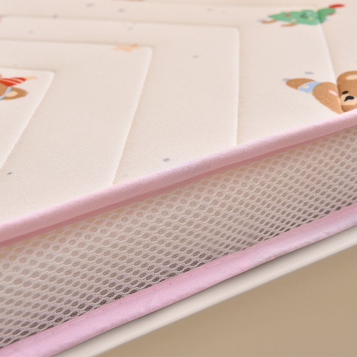 91家纺网 家纺一手货源 找家纺 嗨生活  2025年加厚针织棉乳胶床垫 幼儿园床垫 床褥 儿童床垫 立体款 甜品小熊