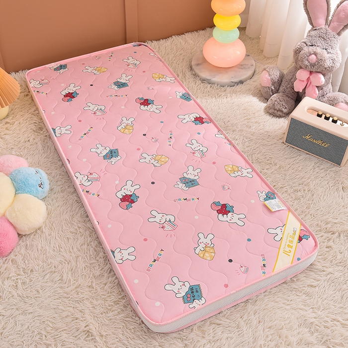 91家纺网 家纺一手货源 找家纺 嗨生活 2025年新款加厚立体全棉棉花床垫 幼儿园床垫 床褥 儿童床垫 草莓蛋糕兔