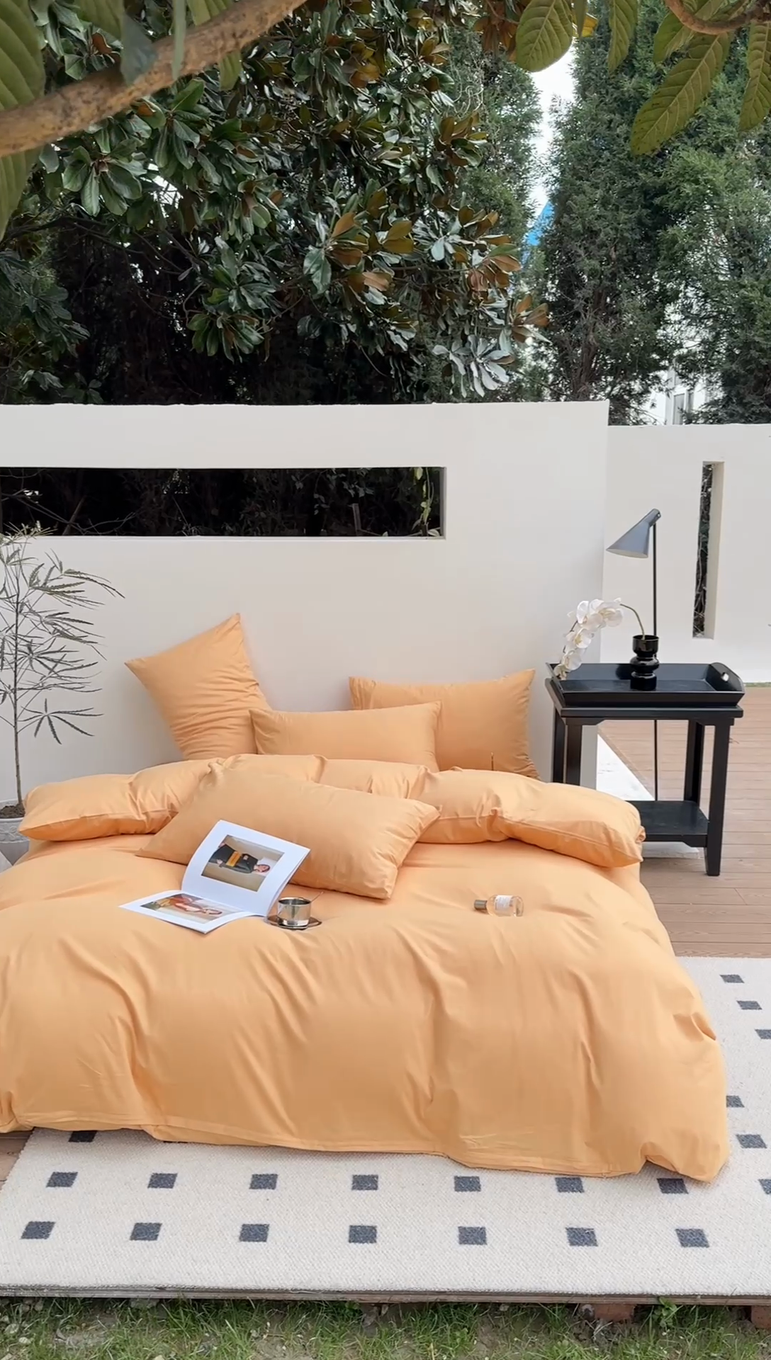 91家纺网 家纺一手货源 找家纺 期遇2025新款全棉13374纯色四件套 卡其