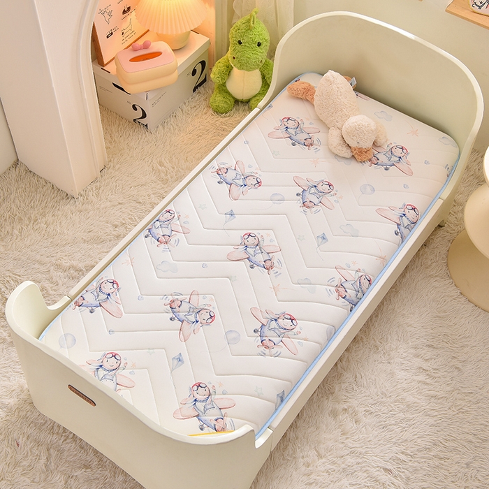 91家纺网 家纺一手货源 找家纺 嗨生活 2025年加厚针织棉乳胶床垫 幼儿园床垫 床褥 儿童床垫 单边款 太空旅行