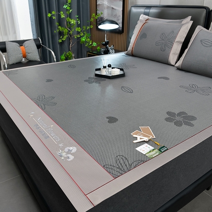 91家纺网 家纺一手货源 找家纺 （总）小牛席业 2025新款绣球草本清凉加厚款冰藤席系列凉席藤席冰藤席冰丝席草席竹席乳胶席凉感豆豆席