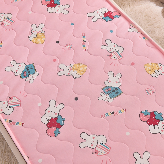 91家纺网 家纺一手货源 找家纺 嗨生活 2025年新款加厚立体全棉棉花床垫 幼儿园床垫 床褥 儿童床垫 草莓蛋糕兔