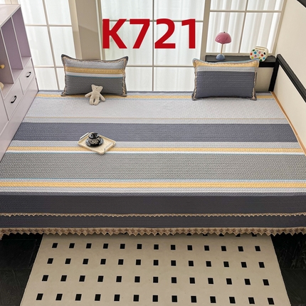 手艺人家纺 2025新款带花纯棉绗缝榻榻米大炕盖榻榻米炕垫防滑炕垫榻榻米垫床盖榻榻米炕盖炕垫（K700-K723） K721