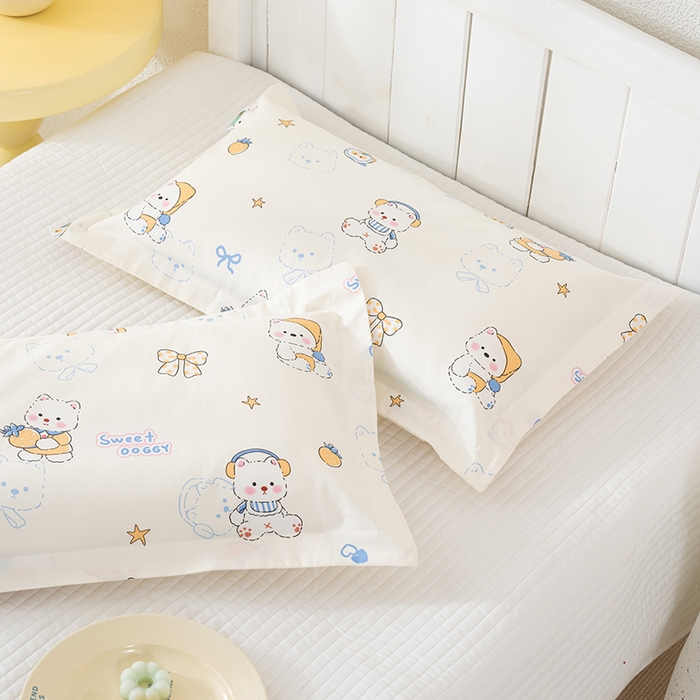 91家纺网 家纺一手货源 找家纺 良佐生活 2025新款A类高支高密全棉压线儿童枕套纯棉学生枕头套 皮皮鲁