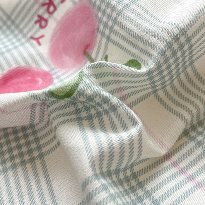 91家纺网 家纺一手货源 找家纺 慕尚家纺 2025新款全棉印花学生三件套套件 樱桃