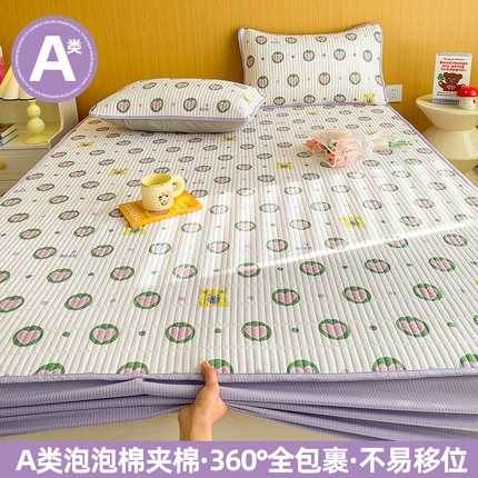 91家纺网 家纺一手货源 找家纺 （总）恬澳家纺 2025新款A类泡泡棉夹棉印花床笠场景二