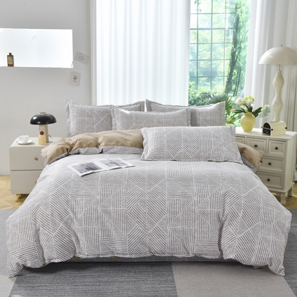 91家纺网 家纺一手货源 找家纺 （总）磨毛世家家纺 2025新款柔软舒适铂金加厚四件套