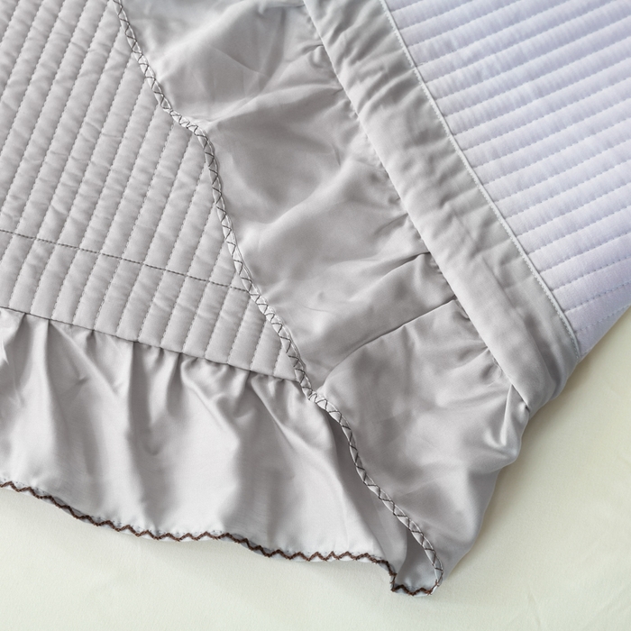 91家纺网 家纺一手货源 找家纺 OL家纺2025新款天丝床盖三件套系列-清新交响曲 玛瑙灰