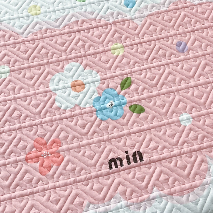 91家纺网 家纺一手货源 找家纺 手艺人家纺 2025新款带花纯棉绗缝榻榻米大炕盖榻榻米炕垫防滑炕垫榻榻米垫床盖榻榻米炕盖炕垫（K700-K723） K711