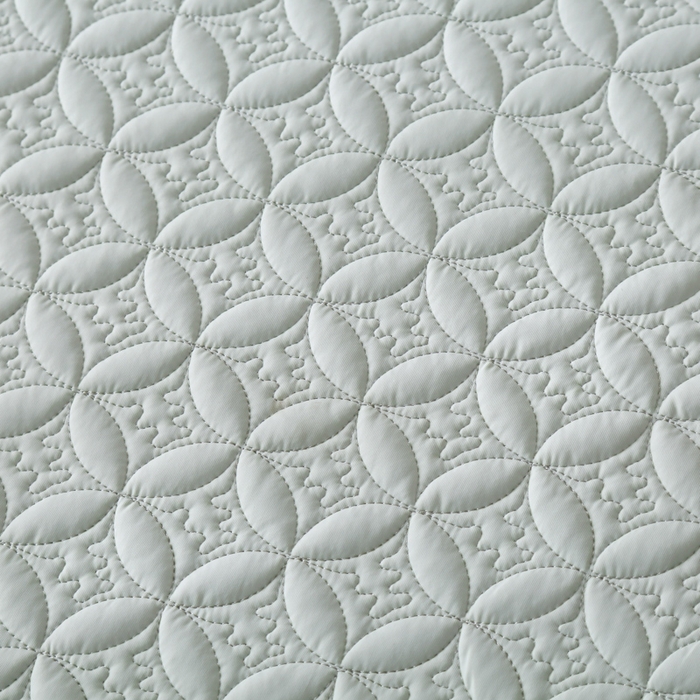 91家纺网 家纺一手货源 找家纺 OL家纺2025新款凉感丝夏被床盖款三件套 浅米灰