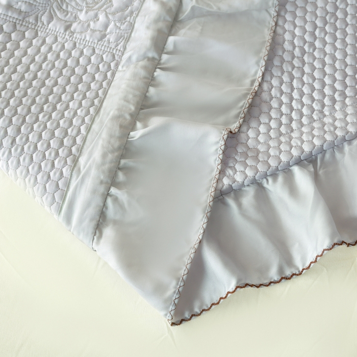 91家纺网 家纺一手货源 找家纺 OL家纺2025新款天丝床盖三件套系列-牡丹 玛瑙灰