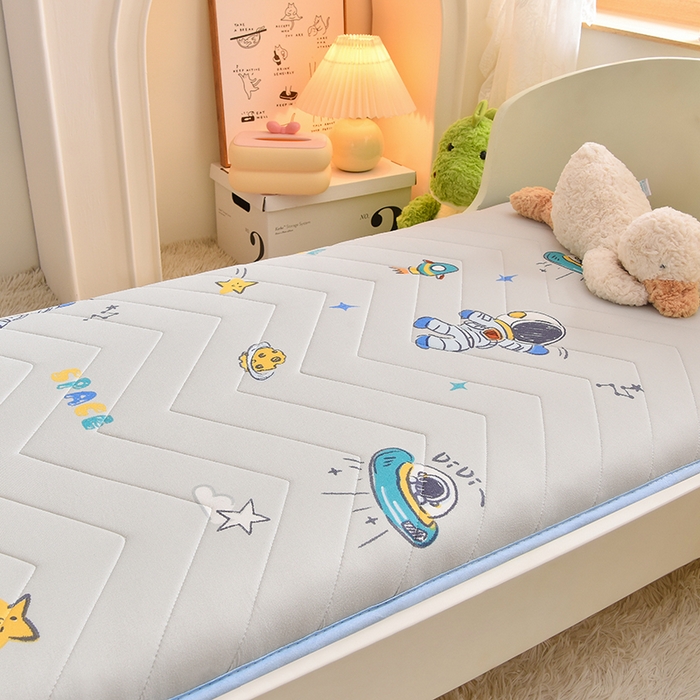 91家纺网 家纺一手货源 找家纺 嗨生活 2025年加厚针织棉乳胶床垫 幼儿园床垫 床褥 儿童床垫 单边款 宇航火箭