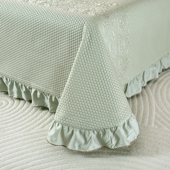 91家纺网 家纺一手货源 找家纺 OL家纺2025新款天丝床盖三件套系列-牡丹 沙滩灰