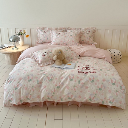 卡巴伦 床裙款-全棉卡通刺绣套件 珍妮