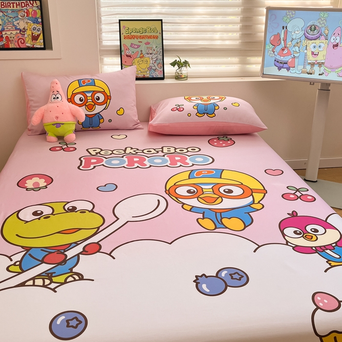 91家纺网 家纺一手货源 找家纺 金爱家 2025新款全棉大版单品波乐乐床笠 棉单品波乐乐-水果派对