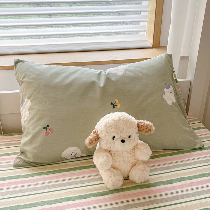 91家纺网 家纺一手货源 找家纺 慕尚家纺 2025新款全棉印花学生三件套套件 汪可爱