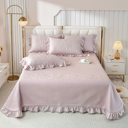 OL家纺2025新款天丝床盖三件套系列-牡丹 芋头紫