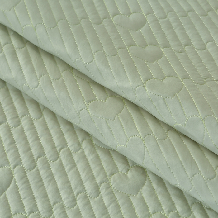 91家纺网 家纺一手货源 找家纺 OL家纺2025新款玉锦缎纯色床盖三件套-薰衣草 苹果绿