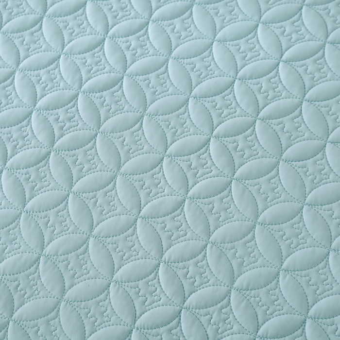 91家纺网 家纺一手货源 找家纺 OL家纺2025新款凉感丝夏被床盖款三件套 天空蓝