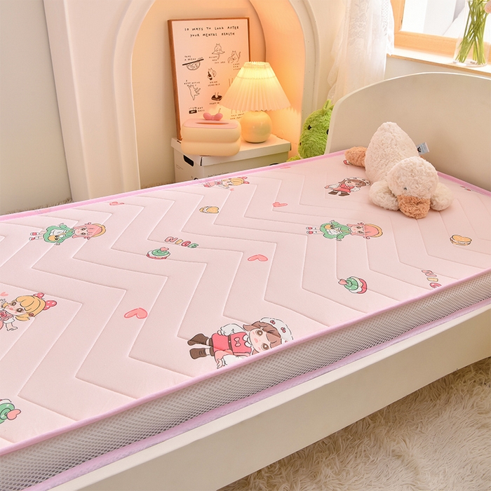91家纺网 家纺一手货源 找家纺 嗨生活  2025年加厚针织棉乳胶床垫 幼儿园床垫 床褥 儿童床垫 立体款 甜心女孩