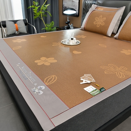 91家纺网 家纺一手货源 找家纺 （总）小牛席业 2025新款绣球草本清凉加厚款冰藤席系列凉席藤席冰藤席冰丝席草席竹席乳胶席凉感豆豆席