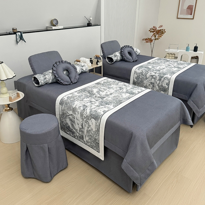 91家纺网 家纺一手货源 找家纺 莉人坊床罩2025新款高精密布料床罩-浪漫烟花 浪漫烟花深灰