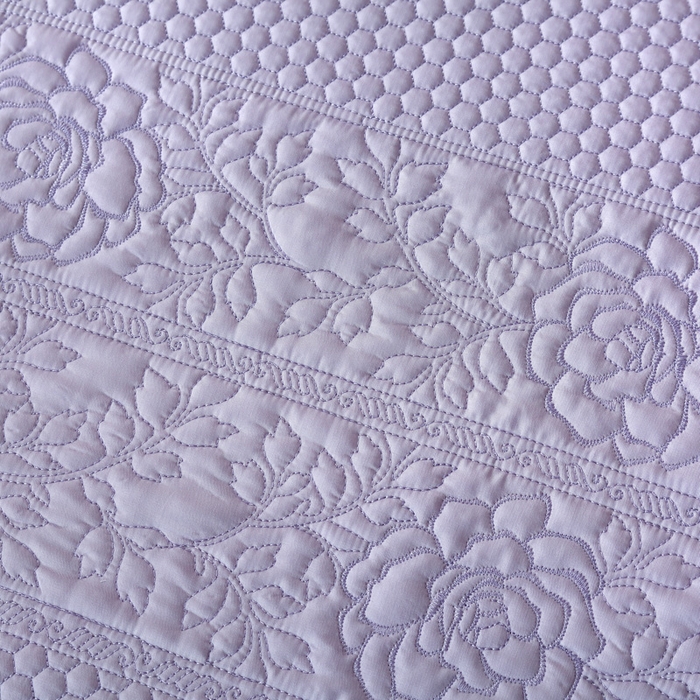 91家纺网 家纺一手货源 找家纺 OL家纺2025新款天丝床盖三件套系列-牡丹 薰衣紫