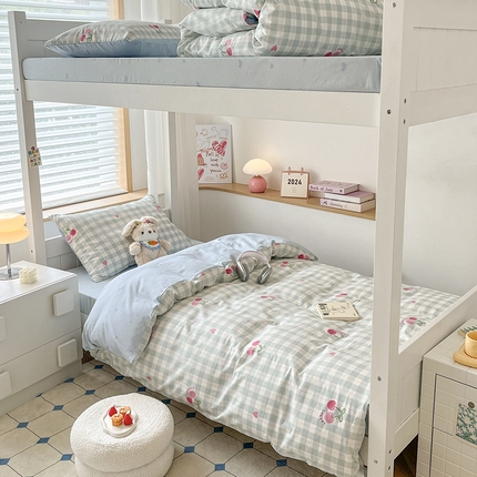 91家纺网 家纺一手货源 找家纺 （总）慕尚家纺 2025新款全棉印花学生三件套套件